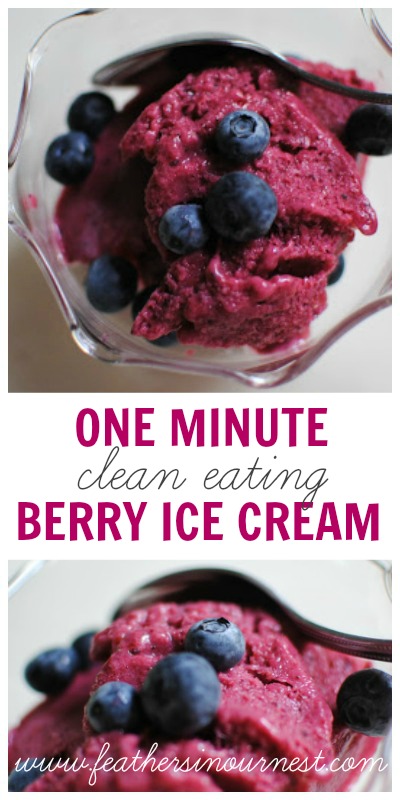 Clean Eating Berry Ice Cream that only takes 1 minute to make? YES PLEASE! #skinnydessert