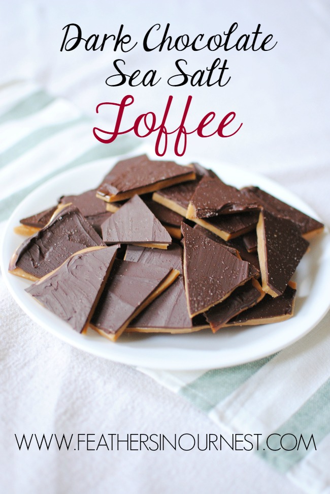 dark chocolate sea salt toffee