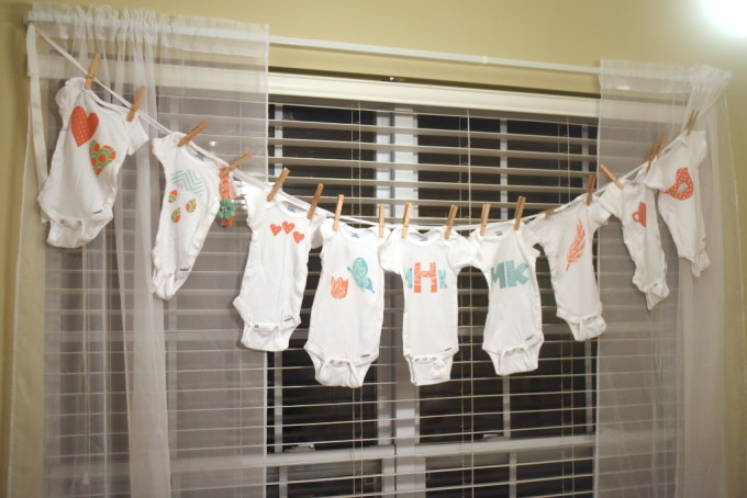 DIY Baby Onesies - great baby shower activity!  |  Feathers in Our Nest