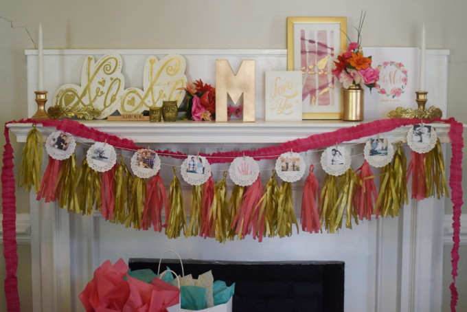 gold and floral bridal shower | Feathers in Our Nest