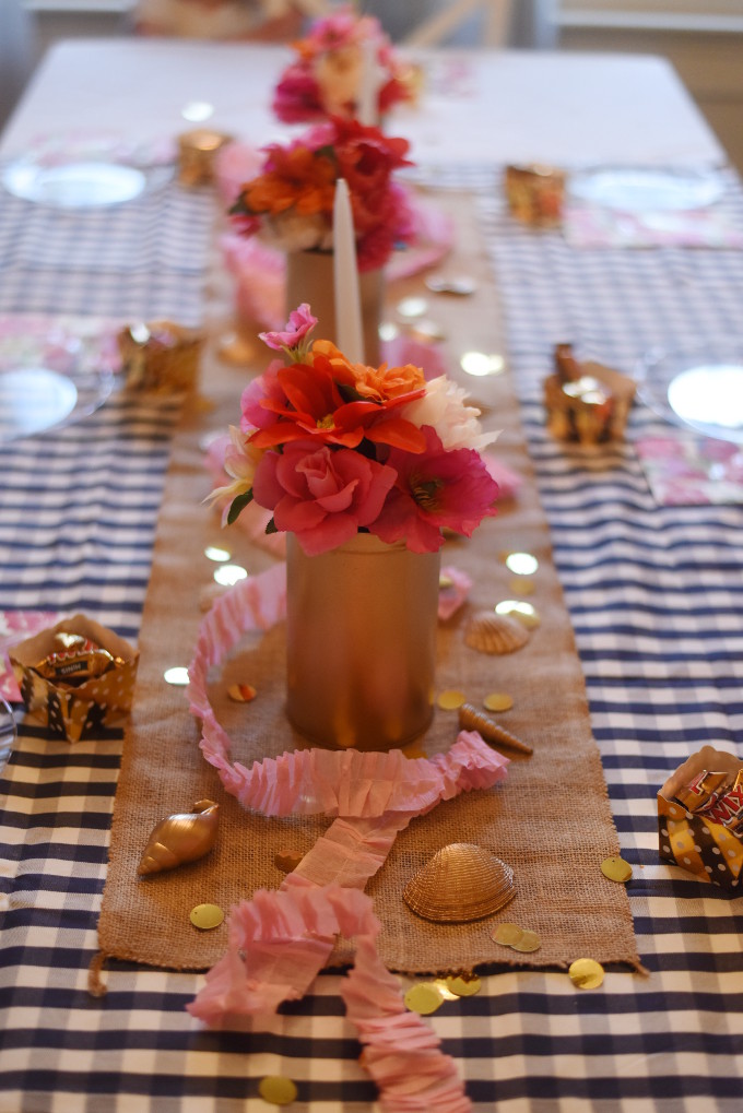 gold and floral bridal shower | Feathers in Our Nest