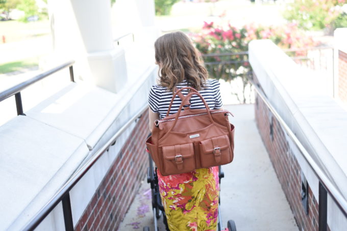 Lily Jade Elizabeth Diaper Bag in Camel - what a perfect bag! On my wish list for sure. I love the backpack carry! | Feathers in Our Nest