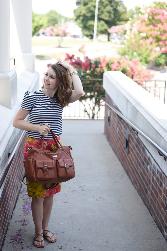 Lily Jade Elizabeth Diaper Bag in Camel - what a perfect bag! On my wish list for sure. I love the backpack carry! | Feathers in Our Nest