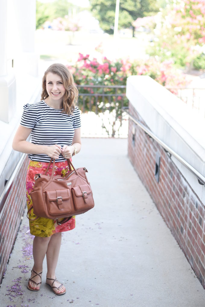 Lily Jade Elizabeth Diaper Bag in Camel - what a perfect bag! On my wish list for sure. I love it! | Feathers in Our Nest