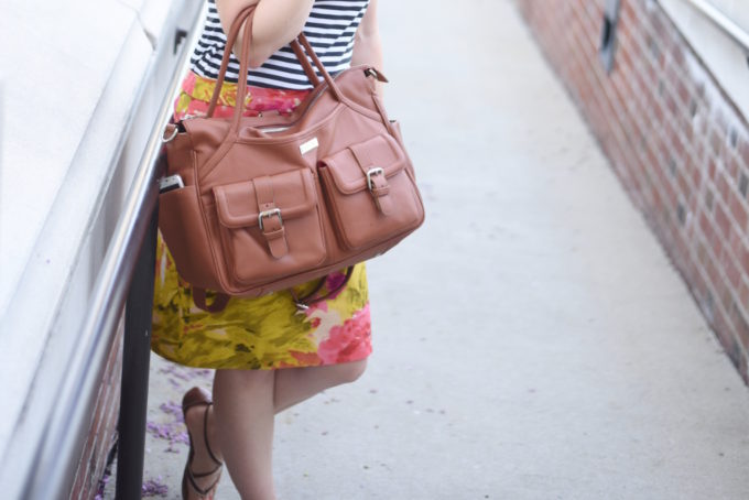 Lily Jade Elizabeth Diaper Bag in Camel - what a perfect bag! On my wish list for sure. I love it! | Feathers in Our Nest