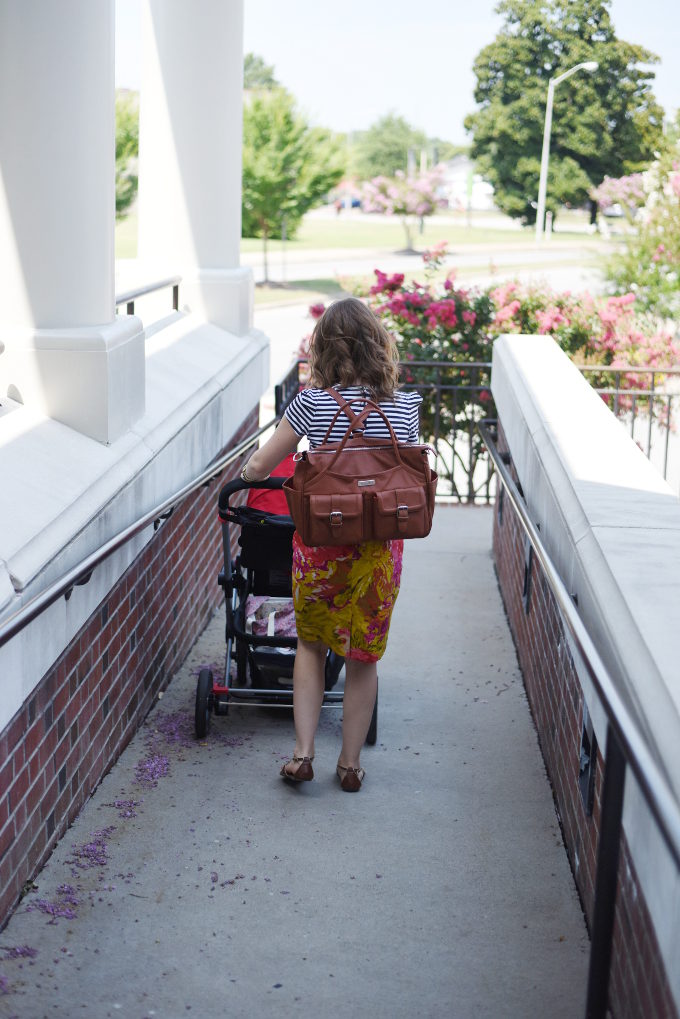 Lily Jade Elizabeth Diaper Bag in Camel - what a perfect bag! On my wish list for sure. I love the backpack carry! | Feathers in Our Nest