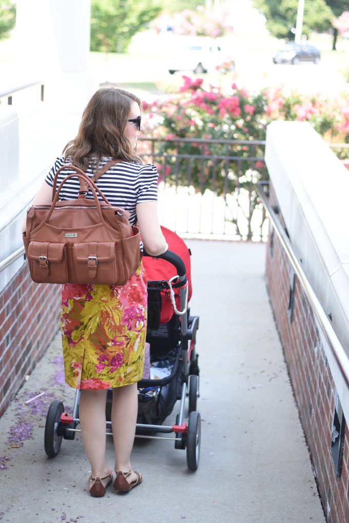 Lily Jade Elizabeth Diaper Bag in Camel - what a perfect bag! On my wish list for sure. I love the backpack carry! | Feathers in Our Nest