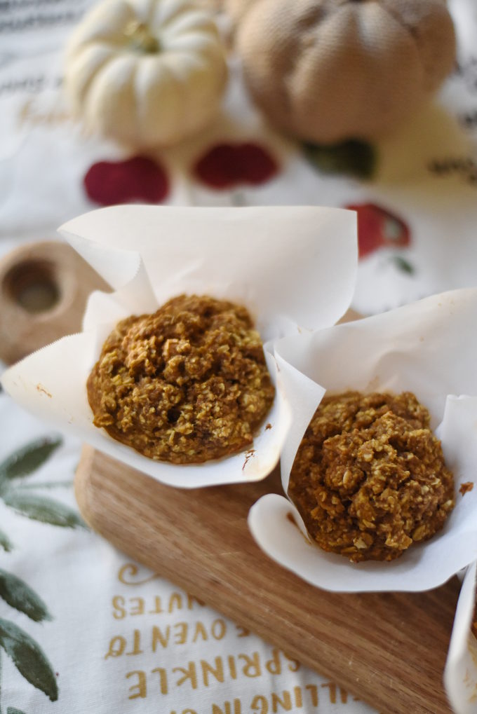 Healthy Gluten-Free Pumpkin Muffins made in one bowl! | Feathers in Our Nest