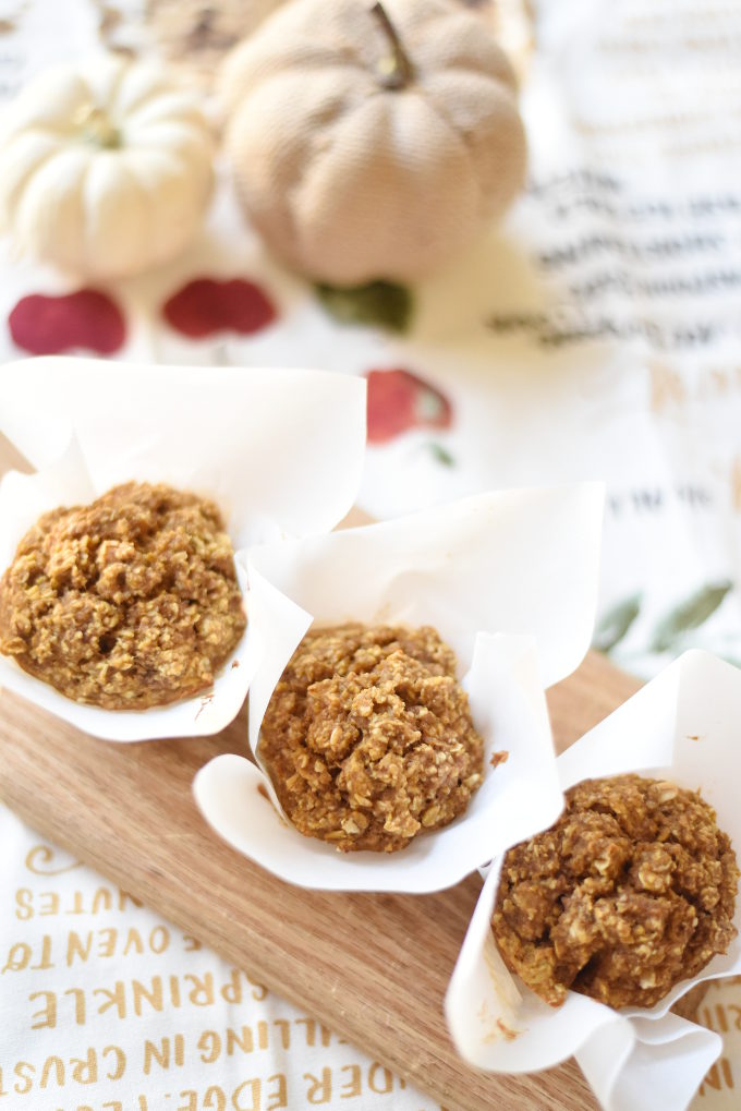 Healthy Gluten-Free Pumpkin Muffins made in one bowl! | Feathers in Our Nest