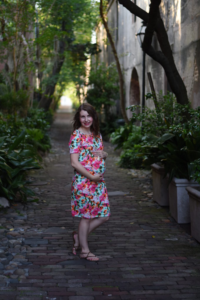 cute PinkBlush maternity dress | babymoon dress | Feathers in Our Nest