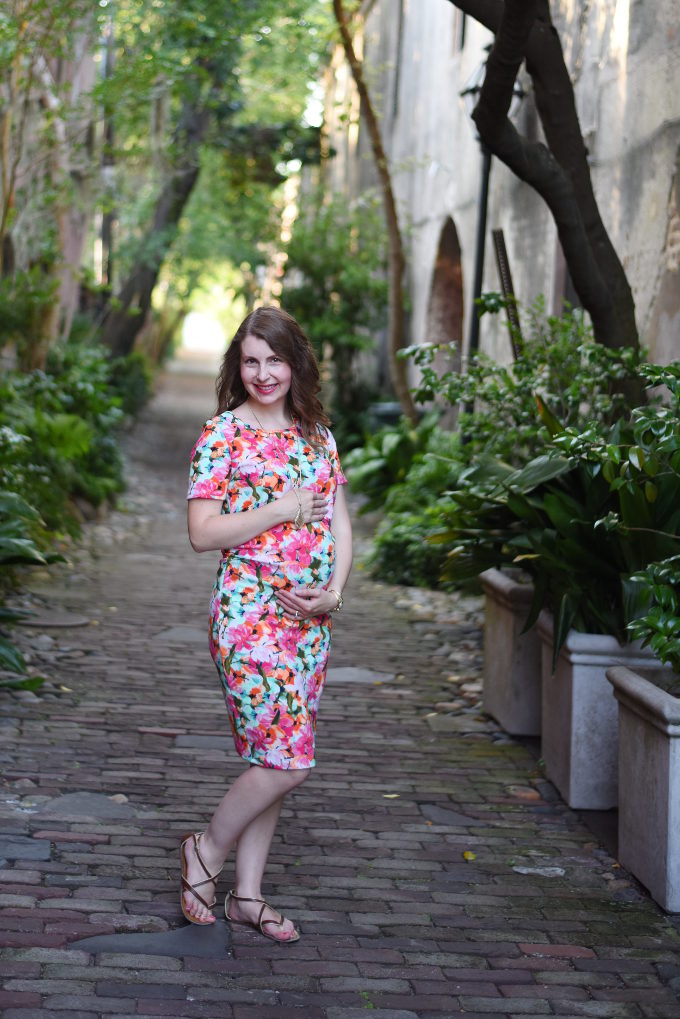 cute PinkBlush maternity dress | babymoon dress | Feathers in Our Nest