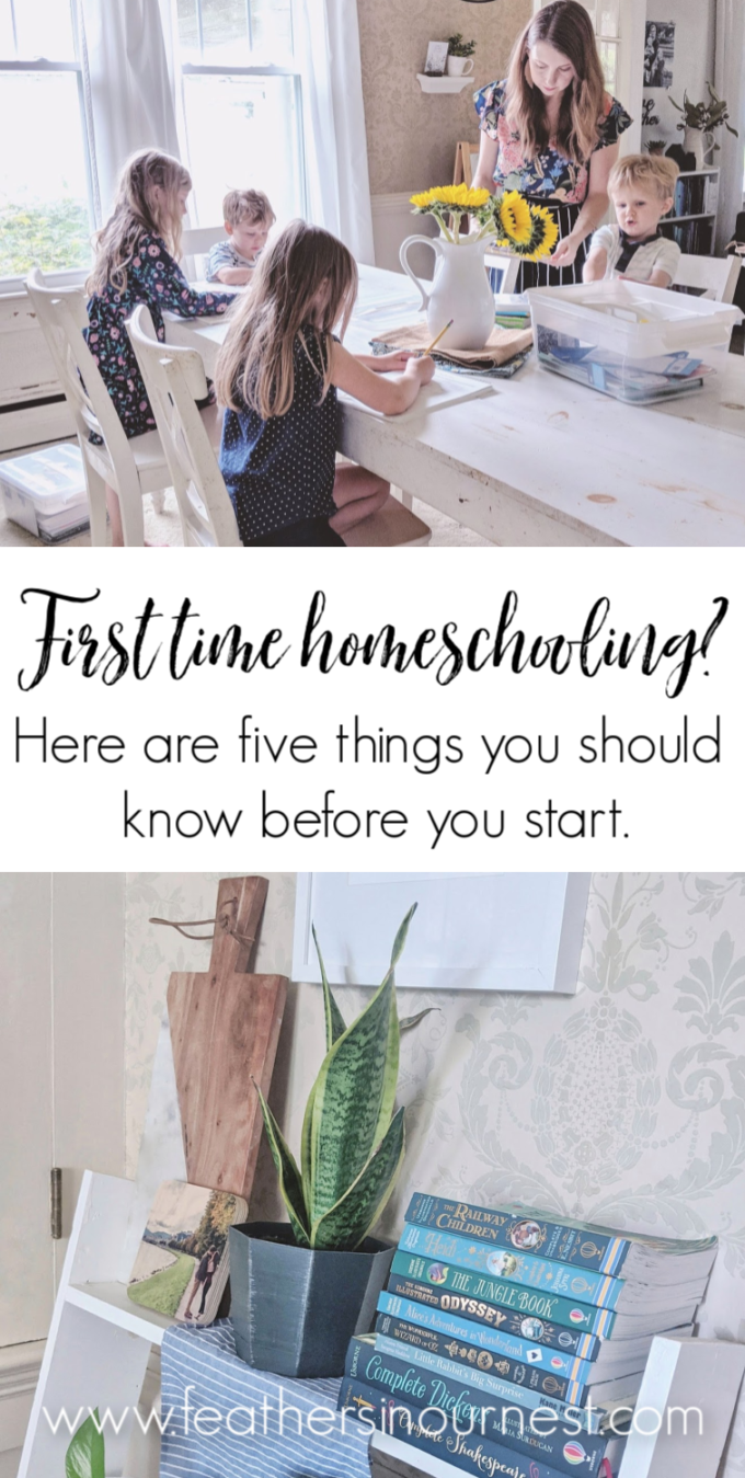 First time homeschooling? Here are five things you should know before you start! | Feathers in Our Nest